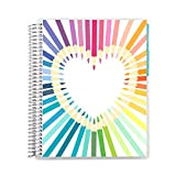Erin Condren - Quaderno per insegnanti, motivo: cuore arcobaleno, 17,8 x 22,9 cm