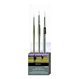 ESCODA Set 3 Pennelli Acquerelli - Set di pennelli professionali N. 8, 10, 12 fibra sintetica punta tonda SET 1 ...