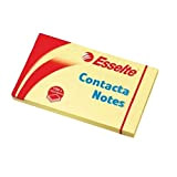Esselte 83001 Sticky Note Contacta cartella Portablocco – 75 mm, 100 fogli, colore: giallo
