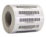 Etichette inventario in poliestere lucido 58 x 19 mm prestampate codici a barre e numerazione progressiva (500)