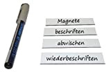 Etichette magnetiche scrivibili e cancellabili - Formato 4 cm x 8 cm - Colore bianco - Materiale pet magnetizzato - ...