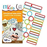ETIKids 40 Etichette Vestiti Termoadesive da STIRARE. Formati e colori vari, per contrassegnare indumenti, vestiti dei bambini a scuola ed ...