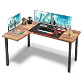 EUREKA ERGONOMIC Scrivania Angolare 155x110cm Scrivania Gaming PC di Forma L Scrivania Ufficio con Tappetino per mouse