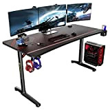 EUREKA ERGONOMIC scrivania gaming scrivania da gioco a forma di T per PC tavolo da gioco per computer per casa ...