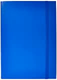 euro-cart IRIS Cartella Portaprogetti con Elastico Piatto, Dorso 5 cm, Blu