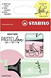 Evidenziatore - STABILO BOSS MINI Pastellove - Astuccio da 3 - Carta da Zucchero/Rosa Antico/Verde Menta