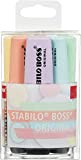 Evidenziatore - STABILO BOSS ORIGINAL Pastel - Box Bicchiere da 6 - Colori assortiti