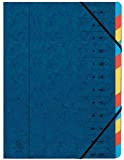 Exacompta 54122E Classificatori con Punti Metallici, 24x32 cm, Blu