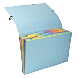 Exacompta 58560E Classificatore Aquarel in cartoncino multicolore pastello 12 scomparti chiusura a pressione formato 34x24,5 cm per archiviazione documenti formato ...
