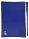 Exacompta 621229E Classificatori a Soffietto, Interno, 25.3x33 cm, Blu