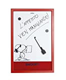 Excelsa Peanuts Lavagnetta Magnetica, Legno, Rosso, 45x30x2 cm