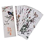 Exing - Segnalibri di carta, con fiori e uccelli, 30 pezzi
