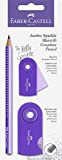Faber-Castell 111675 - Set con matita Jumbo Sparkle, colore viola perla