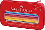 Faber-Castell 112450 Colour Grip - Set di matite colorate con temperino, 18 pz, multi