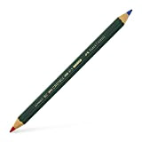 Faber-Castell 117500 - matite ecologiche 873 bicolore di forma esagonale, colore rosso e blu - 1 unità
