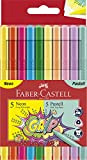 Faber Castell 155310 - Pennarello Grip Colour Neon & Pastell, in confezione da 10 10er Etui (Neon & Pastell)