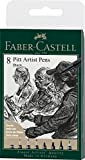 Faber-Castell 167158 - Penna a inchiostro Pitt Artist Pen, colore 199, nero, XXS, S, F, M, B, C, 1,5, Fude ...
