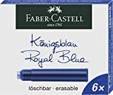 Faber Castell, 185506, Cartucce Per Penna Stilografica, 6 Pezzi, Blu, blu royal da 6 pz.
