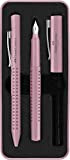Faber-Castell 201528 Grip 2010 - Set da scrittura con penna a sfera e penna stilografica, colore: Rosa Shadows