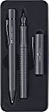 Faber-Castell 201626 - Set regalo Grip Edition, All Black, con penna stilografica M e penna a sfera XB in custodia ...