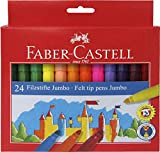 Faber Castell 554324,0-Cofanetto con 24 pennarelli Jumbo scolastici, 24 Pezzi