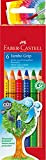 Faber Castell Bundle 110912 matita jumbo grip scatola di cartone 12 + Coltelli e Faber-Castell 110994 – Matite colorate Jumbo Grip Neon, confezione da ...