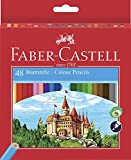 Faber Castell-Castle Confezione 48 Pastelli A Matita Colorati Eco con 1 Temperino in, Multicolore, unità, 7891360579922