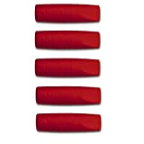 Faber-Castell Grip 2001 - Cappuccio per matita in gomma per cancellare - Confezione da 5 pezzi, colore rosso