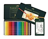 Faber-Castell - Matite colorate Polychromos, confezioni assortite, 36er Metalletui + 12er Castell 9000, verde, 1