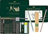 Faber-Castell Pitt Graphite Set di matite in custodia metallica, grande, 26 + 3 pezzi, inclusi matita da cancellare con pennello, ...