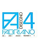 Fabriano 05000797 Disegno 4, Ruvido, 33 x 48 cm, 200 G/Mq, 20 Fogli