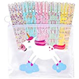 Faburo 20pz Unicorno penne e 1 borsa di cartoleria, Colorata Unicorn Flamingo Penne a sfera Scrittura Liscia Firma Penna per ...