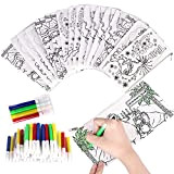 faburo 32pz Kit | 16 Astucci da Colorare + 16 Colori Penne, Bustine da Colorare Penna Colorata per Bambini, Sacchettini ...