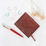 Fair Trade block notes piccolo colorato goffrato 75 x 95 mm marrone