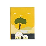 Fair Trade Maximus Quaderni di sterco di elefante 105 x 135 mm medio - giallo