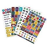 FAMIDIQGO Set di 4 adesivi Bullet Journal Stickers 261 pezzi per Bullet Journal, Diary, Photo Album o Calendar, Bullet Journal ...