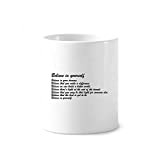 Famous Poetry quote Believe in Yourself spazzolino portapenne tazza di ceramica tazza bianca 350 ml Gift