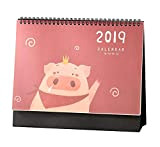 Fantasy Romantic Desktop Calendar/Desk Calendar 2018-2019, Pig