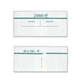Fascette per banconote in euro, 50 x (100 € fascetta) per banconote con capacità di 20 banconote