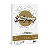 Favini A690614 Calligraphy Lino colore Bianco 50 cartoncini da 200 gr/m2 formato A4 21x29,7 cm ideali per Inviti Partecipazioni Diplomi ...