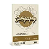 Favini A69Q514 Calligraphy Lino colore Avorio 120 gr/m2 formato A4 21x29,7 cm 50 fogli ideali per Inviti Partecipazioni Diplomi Menù ...