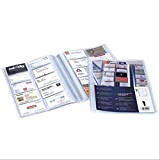 Favorit 100460336 Porta Biglietti da Visita con Tasca Personalizzabile Formato Tasca Interna 6X10(X10), Trasparente