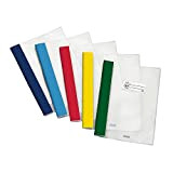 Favorit Copri Quaderni con Etichetta, 10 pezzi, A4, Trasparenti e Multicolori