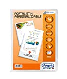Favorit Portalistino Personalizzabile 70 Buste Buccia d'arancia, 22 x 30 cm, Trasparente