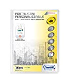 Favorit Portalistino Personalizzabile Premium, 40 Buste Lisce, 22 x 30 cm, Trasparente