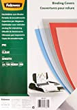 Fellowes 5376102 Copertine per Rilegatura in PVC Trasparente, Formato A4, 200 Micron, Confezione da 100 Pezzi