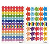 FEPITO 10 Foglio 695 Pz Smiley Happy Face Stickers e Smiley Star Stickers per Insegnanti, Genitori Bambini Craft Scrap Books ...