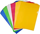 FEPITO 50 Pezzi A4 Proteggi fogli di plastica Cartelle portadocumenti per documenti Colori assortiti
