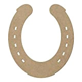 Ferro di cavallo in MDF – Taglio decorativo a scelta, dimensioni: 17 cm, confezione da: 1 pezzo