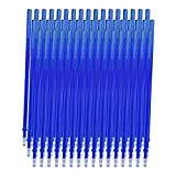 Festnight Ricariche per penna gel cancellabile con inchiostro blu da 50 pezzi Ricariche per penna gel a punta fine 0,5 ...
